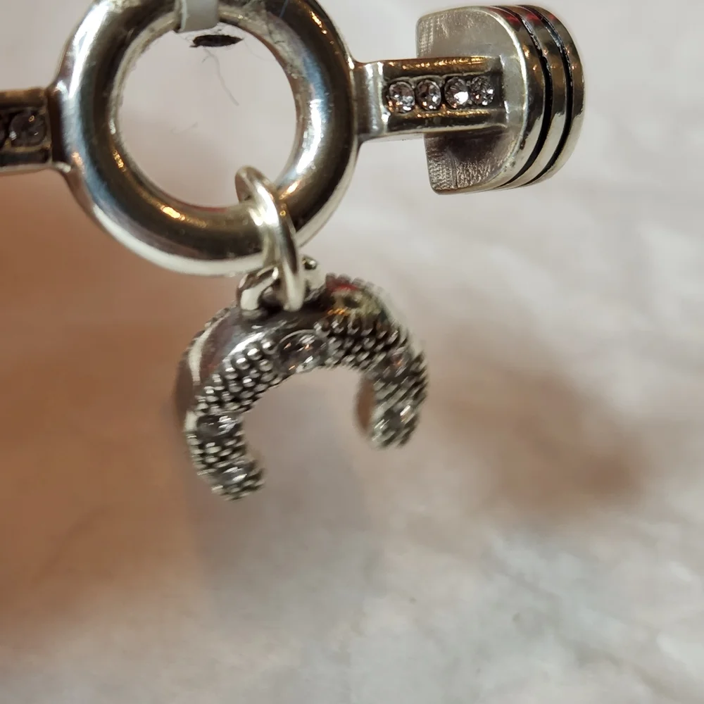 BRIGHTON color clique cord horseshoe ornament for bracelet silver NEW $48 - Picture 3 of 4